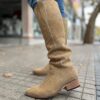 Bota Texana cuero gamuzado color suela - Image 2