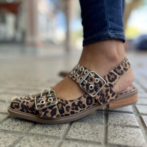 Zapatito Cuero Animal Print