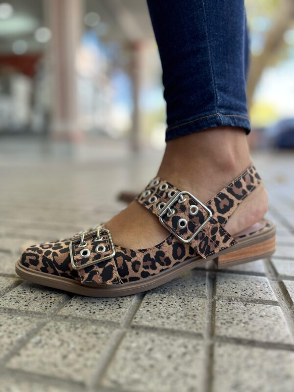 Zapatito Cuero Animal Print
