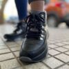 Zapatilla cuero Helga cuero negro/gris - Image 3