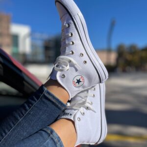 Zapatilla botita 500 Lona Blanca