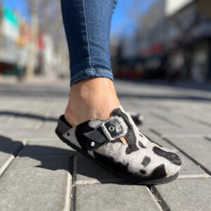 Zueco Boston Cuero  pelo Vaca