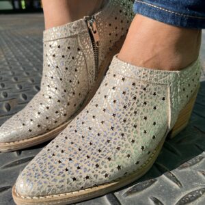 Zapato Gabi 2 Calada cuero Hueso/plata